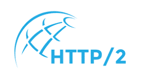 Blue HTTP/2 text with a stylized globe logo to the left, representing the HTTP/2 web protocol.